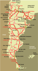 Map Route 40 South Argentina